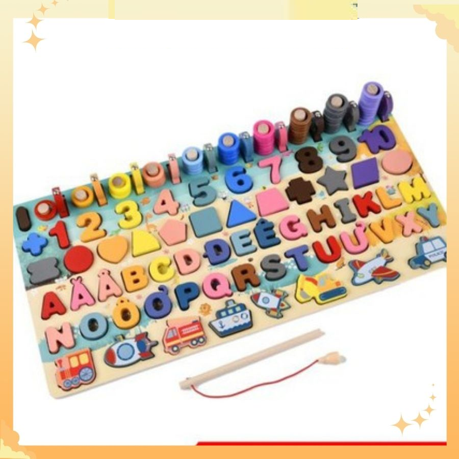 Bộ đồ chơi câu cá gỗ 6in1 cho bé