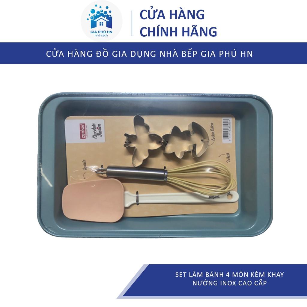 Set Làm Bánh 4 Món Kèm Khay Nướng Inox Cao Cấp