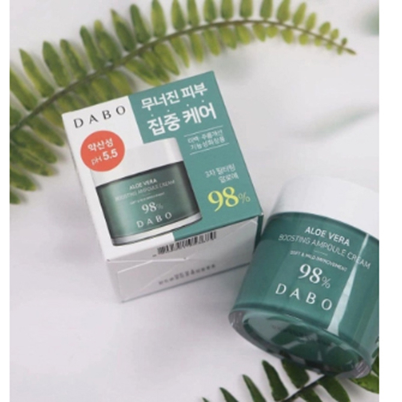 Kem Cấp Ẩm Lô Hội Chuyên Sâu Dành Cho Da Mặt Cân Bằng Tự Nhiên Dabo Vera Boosting Ampoule Cream - Độ pH 5.5