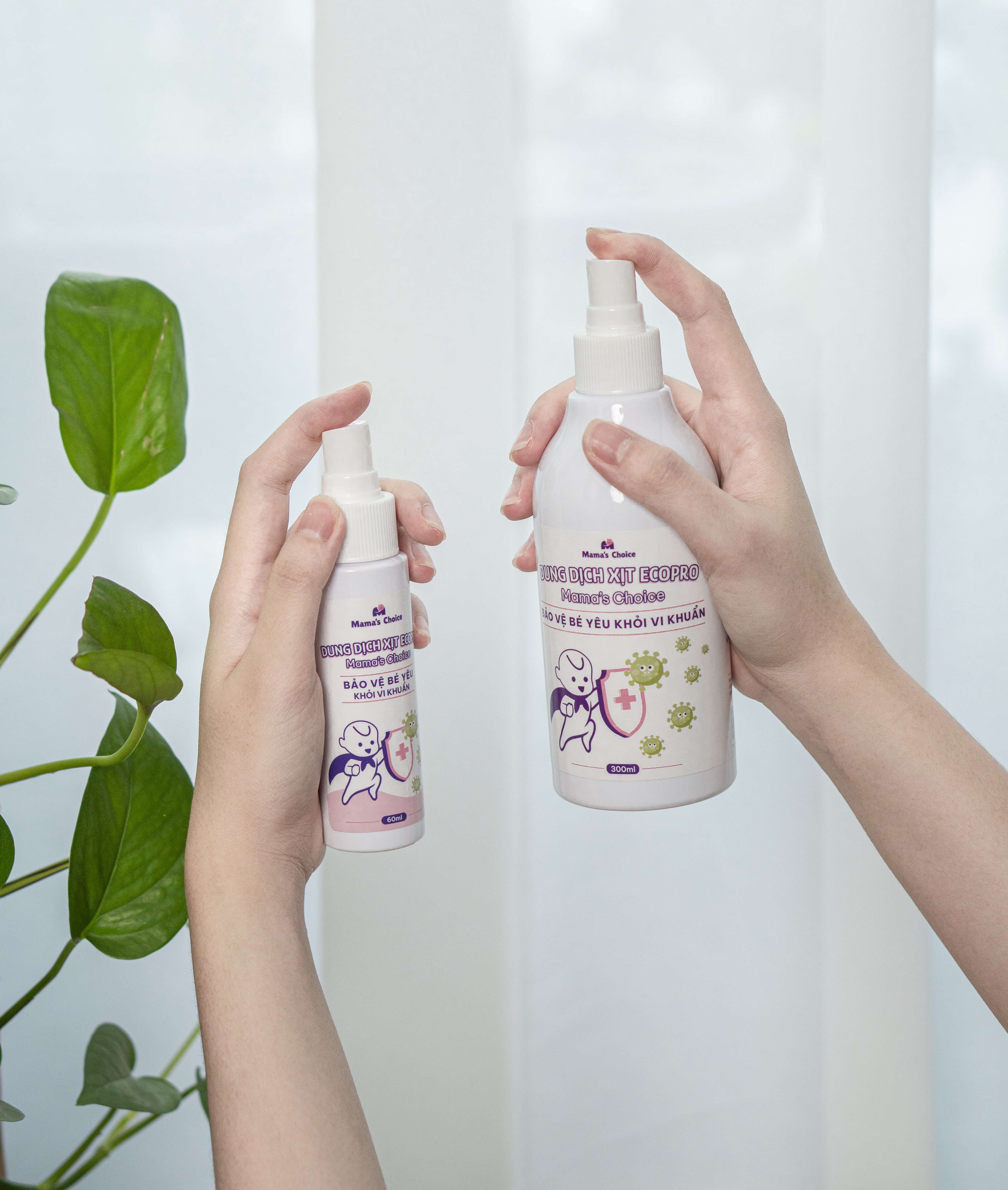Xịt Khử Khuẩn EcoPro Mama's Choice, Xịt Khuẩn Đồ Dùng Cho Bé, Bình Sữa Núm Ti Giả, Bảo Vệ Bé Yêu An Toàn