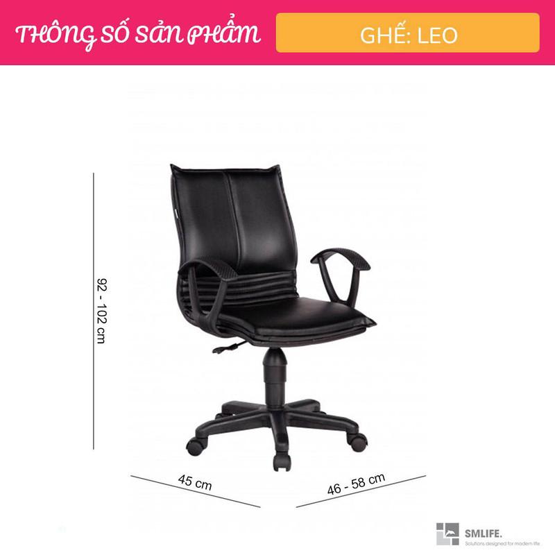 Ghế xoay nhân viên bọc vải SMLIFE Leo