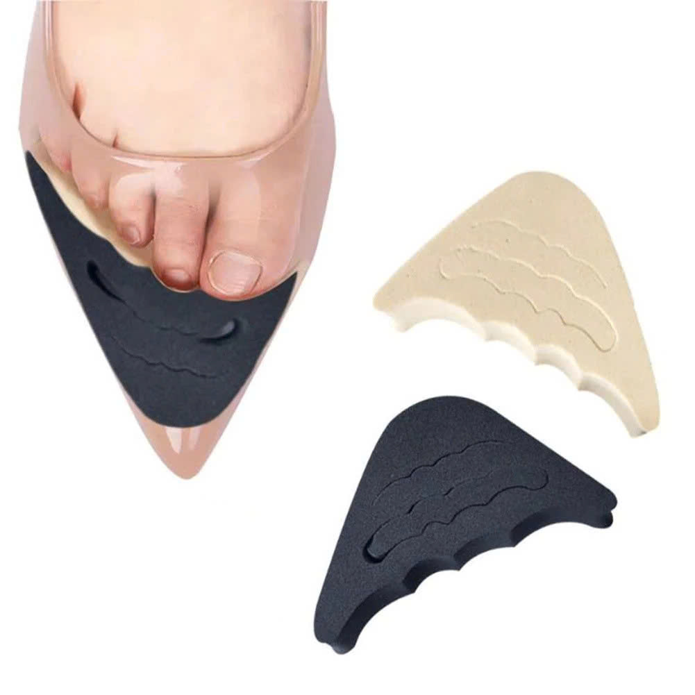 COMBO 2 CẶP Lót mũi giày cao gót cao su non đệm êm ngón chân MÀU ĐEN VÀ MÀU KEM