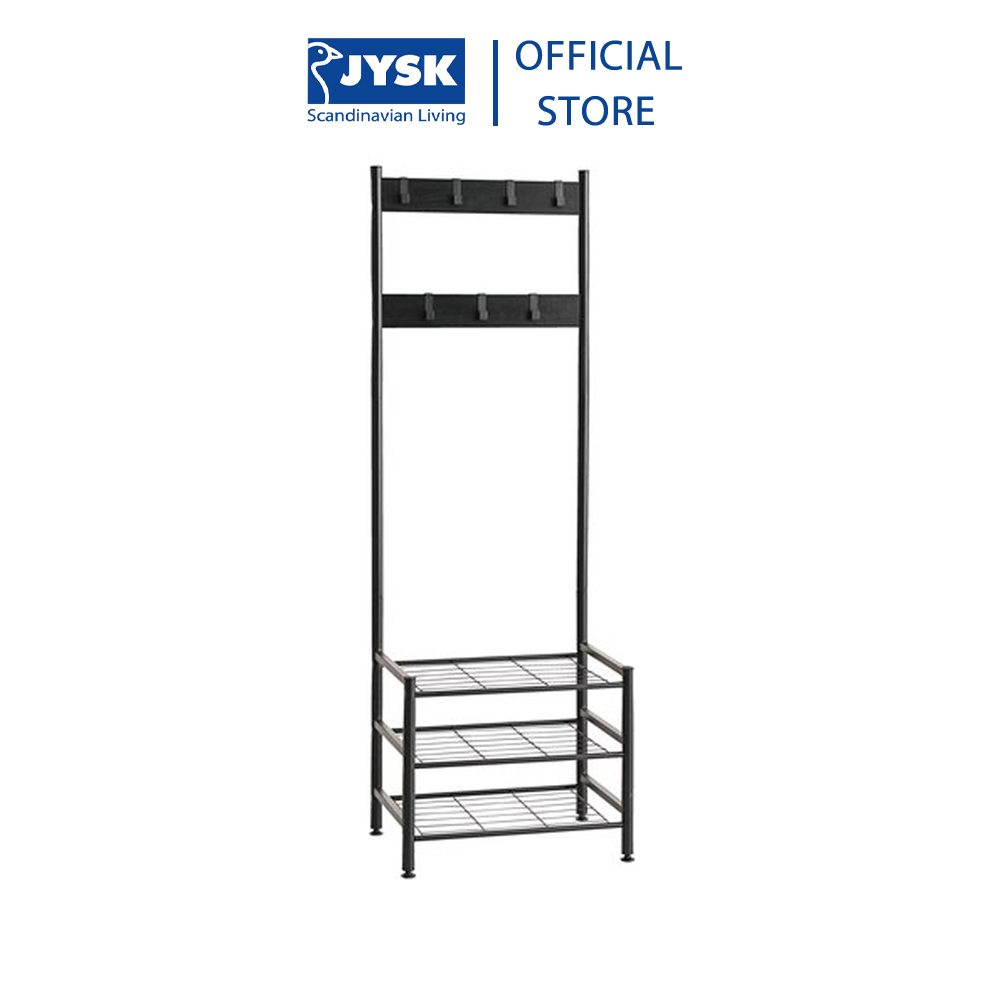 Kệ giày | JYSK Elverum | kim loại màu đen | R60xS40xC175cm