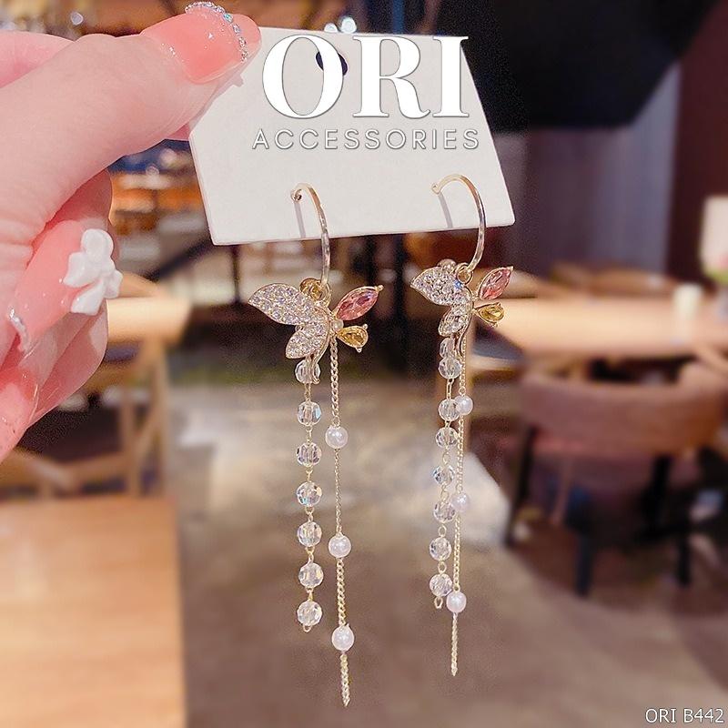 Bông tai dáng dài đính đá Eirlys sang trọng thời trang ORI ACCESSORIES B442