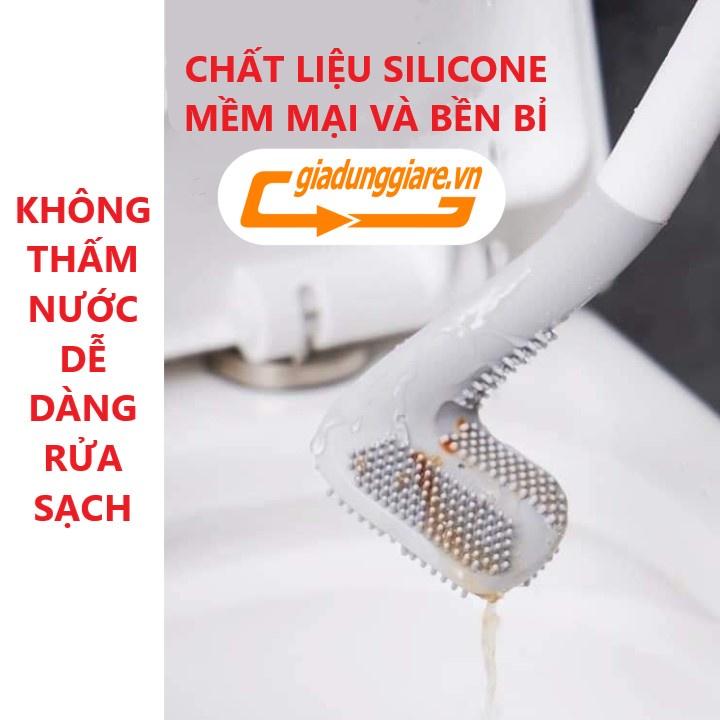 CHỔI CỌ TOILET thông minh SILICON cọ chà vệ sinh MẪU MỚI sạch mọi ngóc ngách bồn cầu, nhà tắm - KÈM MÓC DÁN