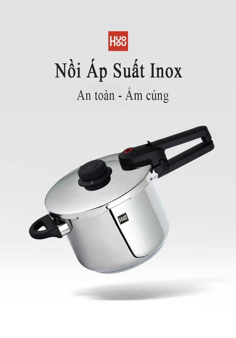 Nồi áp suất inox Cơ Bền Bỉ Huohou HU0094