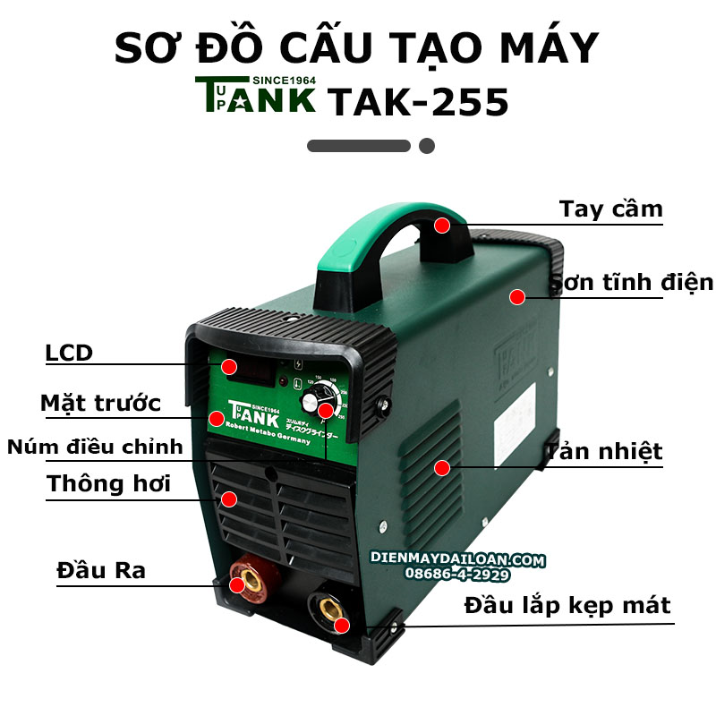 Máy hàn điện tử que TANK TAK-255