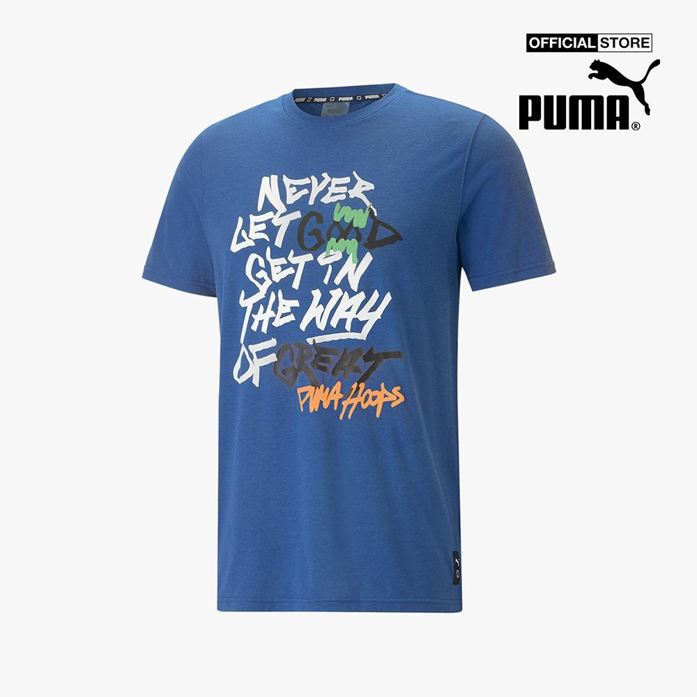 PUMA - Áo thun nam cổ tròn tay ngắn Greatness Ba