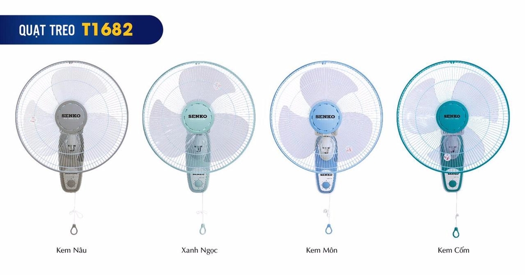 Quạt treo 1 dây Senko T1682 - Giao màu ngẫu nhiên - Hàng Chính Hãng