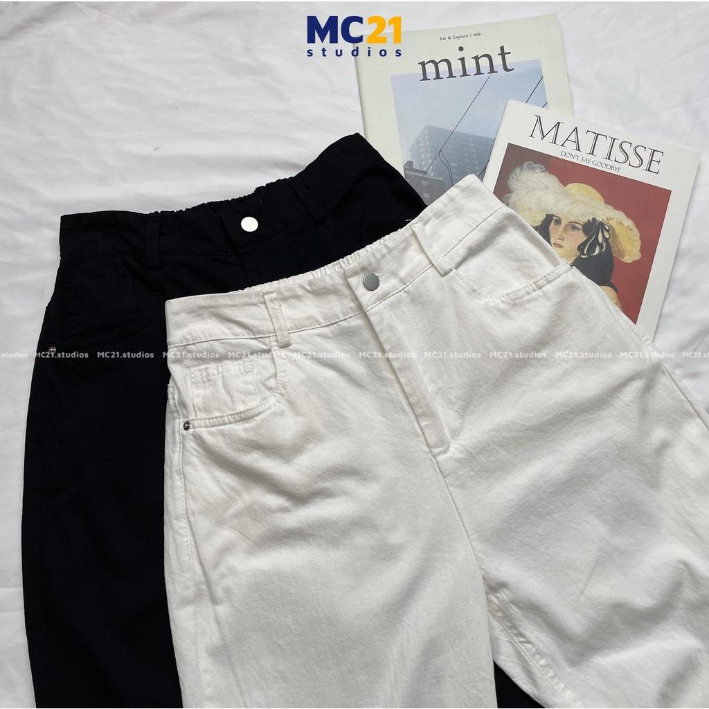 Quần kaki dáng suông MC21.STUDIOS cạp sau chun lưng cao Ulzzang Streetwear Hàn Quốc chất xịn mềm mịn Q3203