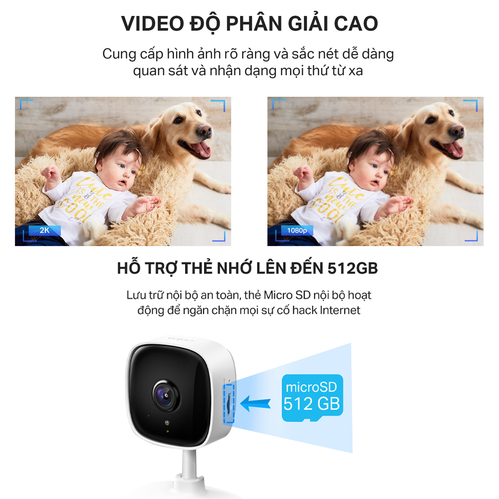 Camera WiFi Thông Minh TP-Link Tapo C100 An Ninh Cho Gia Đình - Hàng Chính Hãng