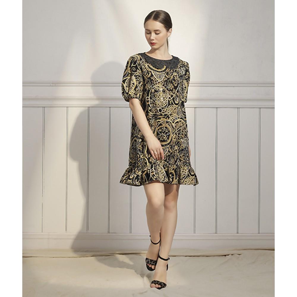 Đầm suông nữ Callia Judy cổ tròn đuôi cá