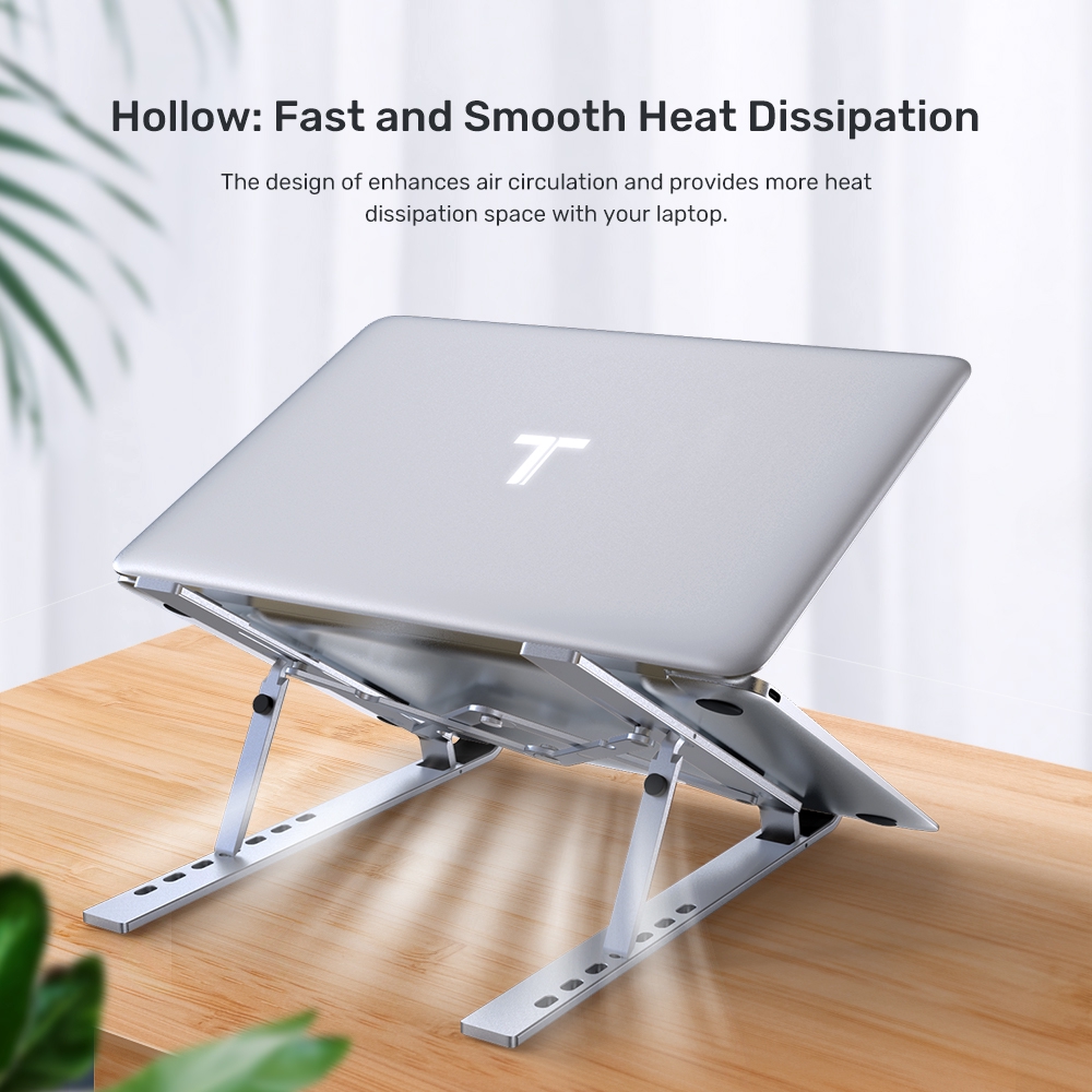 Giá đỡ / Đế đỡ tản nhiệt dành cho laptop, macbook, máy tính bảng gấp gọn tiện dụng + tặng kèm túi đựng, - Hàng chính hãng