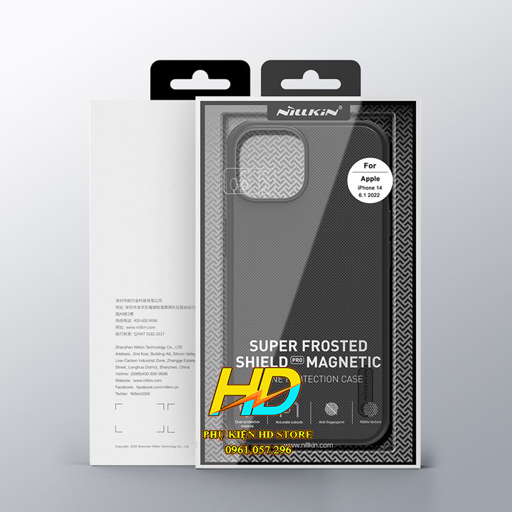 Ốp Lưng Chống Trượt Dành Cho iPhone 14 Pro Chính Hãng Nillkin SUPER FROSTED SHIELD PRO - Hàng Chính Hãng