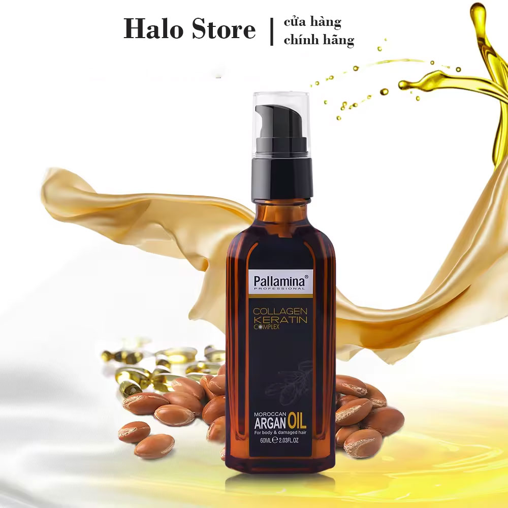 Tinh dầu Pallamina Moroccan Argan Oil Serum dưỡng bóng tóc cao cấp 60ml