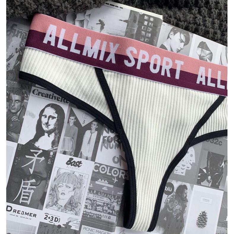 Quần Lót Lọt Khe Allmix Sport Cạp To Chất Cotton Tăm Thấm Hút Mồ Hôi P397