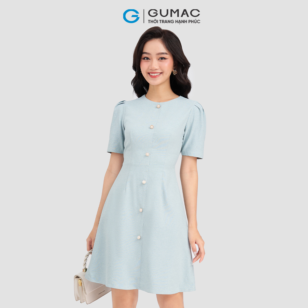 Đầm basic phối ngọc GUMAC DD03032