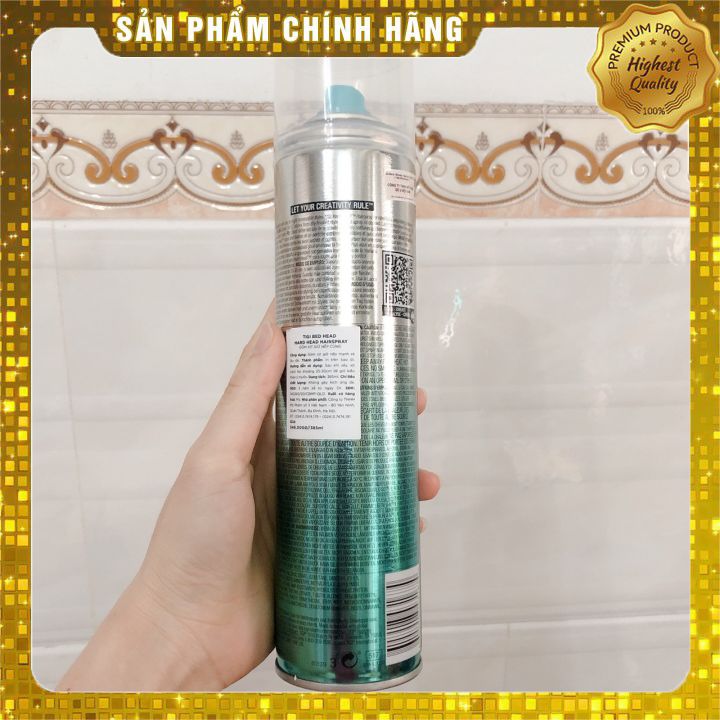 Keo xịt tóc cực kỳ giữ nếp cấp độ 6 HARD HEAD TRAVEL SIZE 385ml [ THẾ HỆ MỚI TIGI ]- Chính Hãng