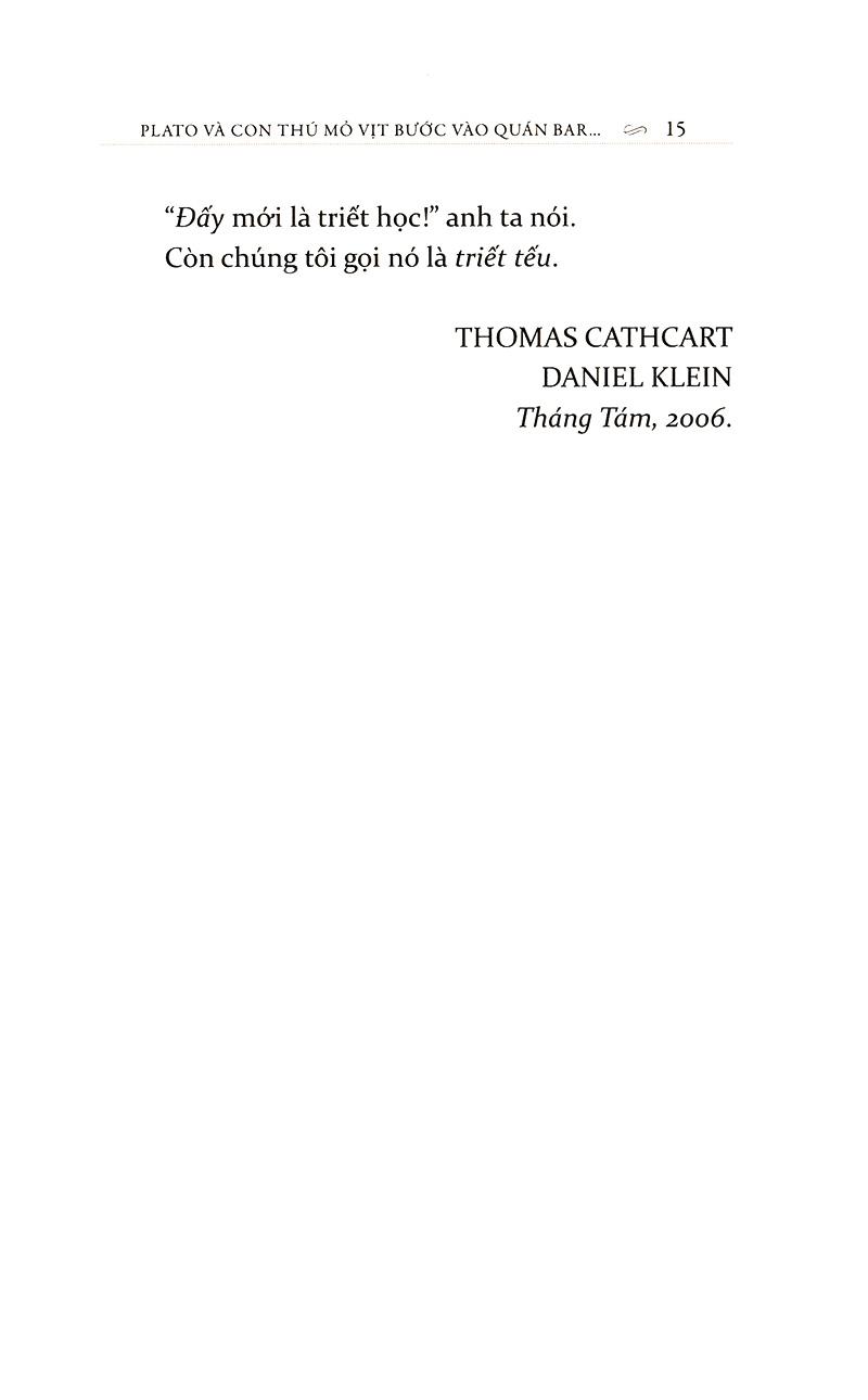 Sách Plato Và Con Thú Mỏ Vịt Bước Vào Quán Bar (Tái Bản 2018 )
