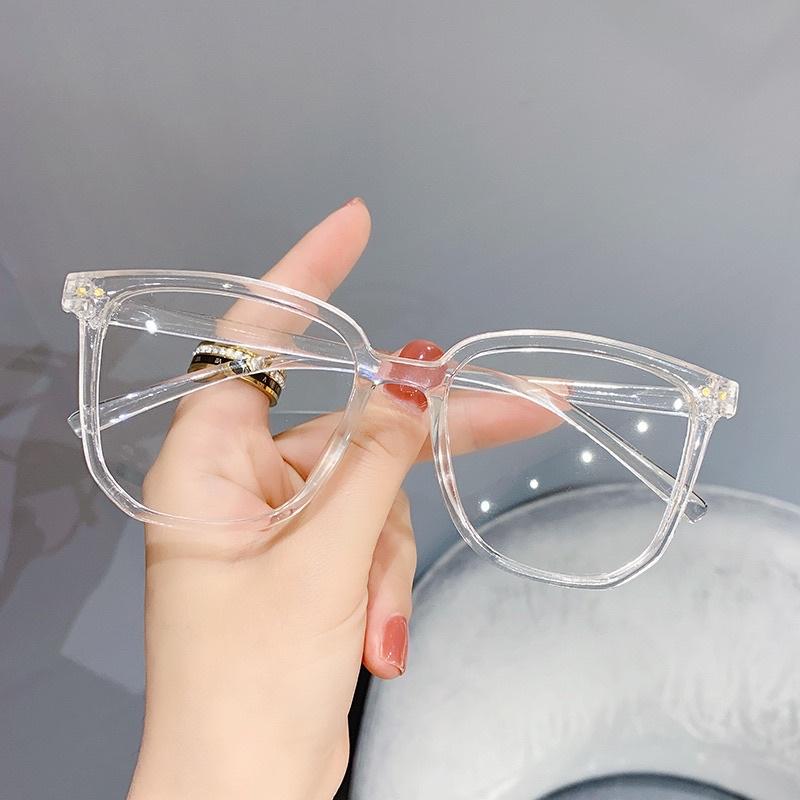 Kính cận thời trang nam nữ gọng tròn, mắt kính không độ chống tia UV phong cách Hàn Quốc ms69