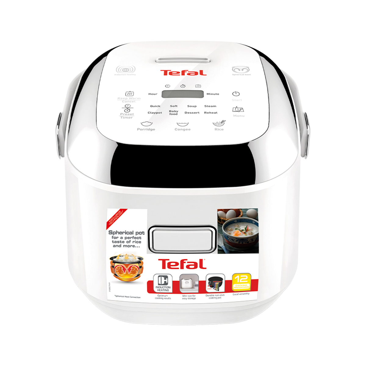 Nồi cơm điện tử cao tần Tefal mini 0.7L RK604165 - Hàng chính hãng