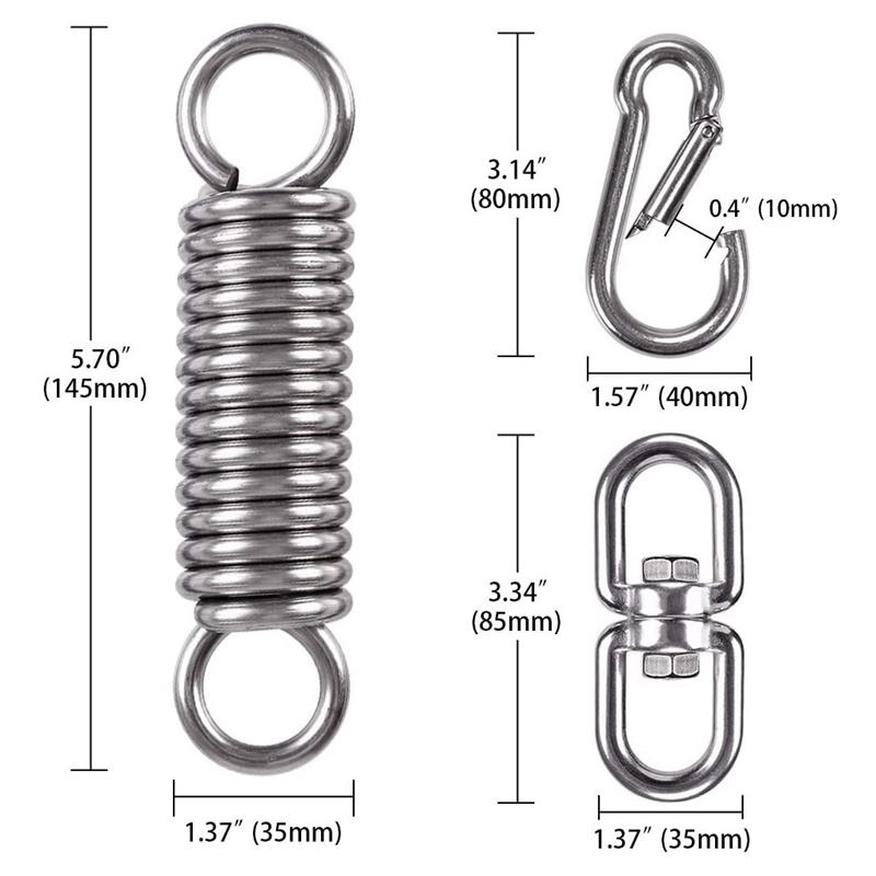 Hot Hiên Nhà Vòng Lắc Lò Xo Treo Bộ Với Hạng Nặng Treo Xoay Xoay Và 2 Ốp Móc Móc Đa Năng Cho Võng Ghế