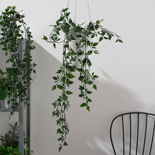 Cây trang trí | JYSK Oliver | nhựa/kim loại | xanh lá cây | D14xR20cm