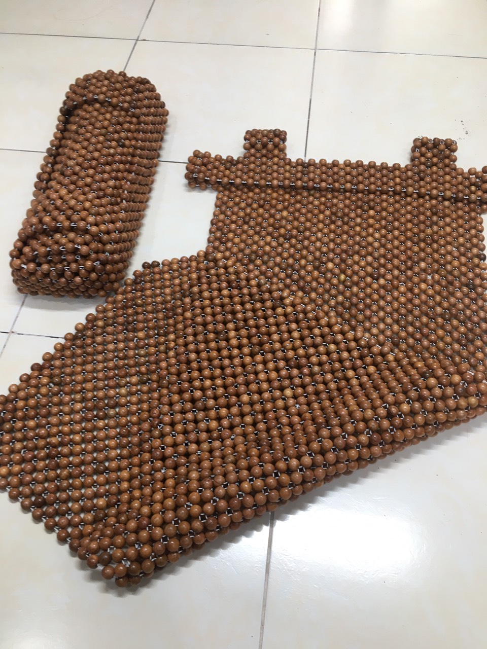 Đệm lót ghế ô tô hạt gỗ  - Khoác Vai Ghế Xe Ô Tô Hạt Gỗ Hương 12ly  - 10