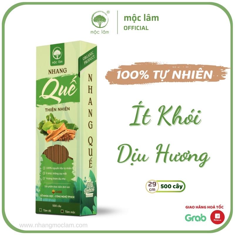 [HỘP 500 cây] Nhang Quế Thiên Nhiên - mộc lâm - 29cm - Nhang Sạch - Ít Khói - Hương thơm thanh dịu