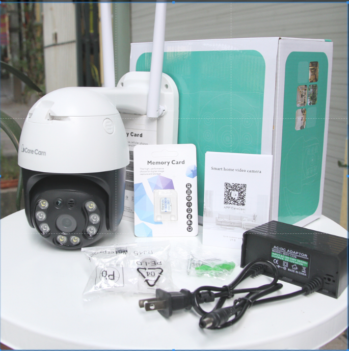 Camera wifi ngoài trời CareCam 20HS500 5.0MP Full HD, đàm thoại 2 chiều, xoay 360 độ, hỗ trợ thẻ nhớ lên đến 128G, cảnh báo chống trộm, 2 anten, chống nước – Hàng Nhập khẩu