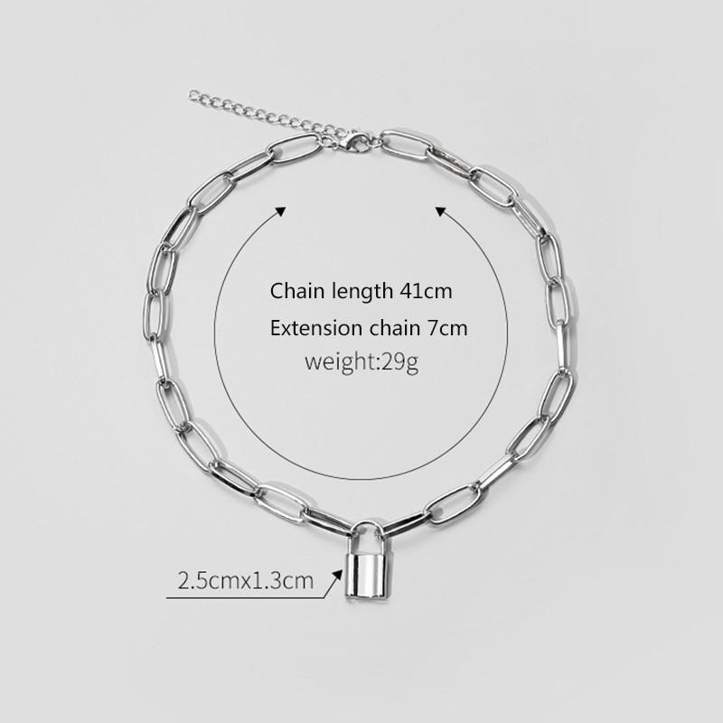 Vòng cổ Mặt Ổ Khóa Đơn Giản Thời Trang Cho Nữ