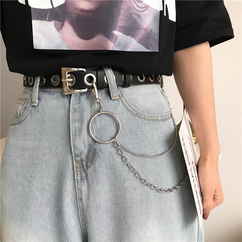 Dây xích đeo quần basic mix vòng tròn phụ kiện unisex