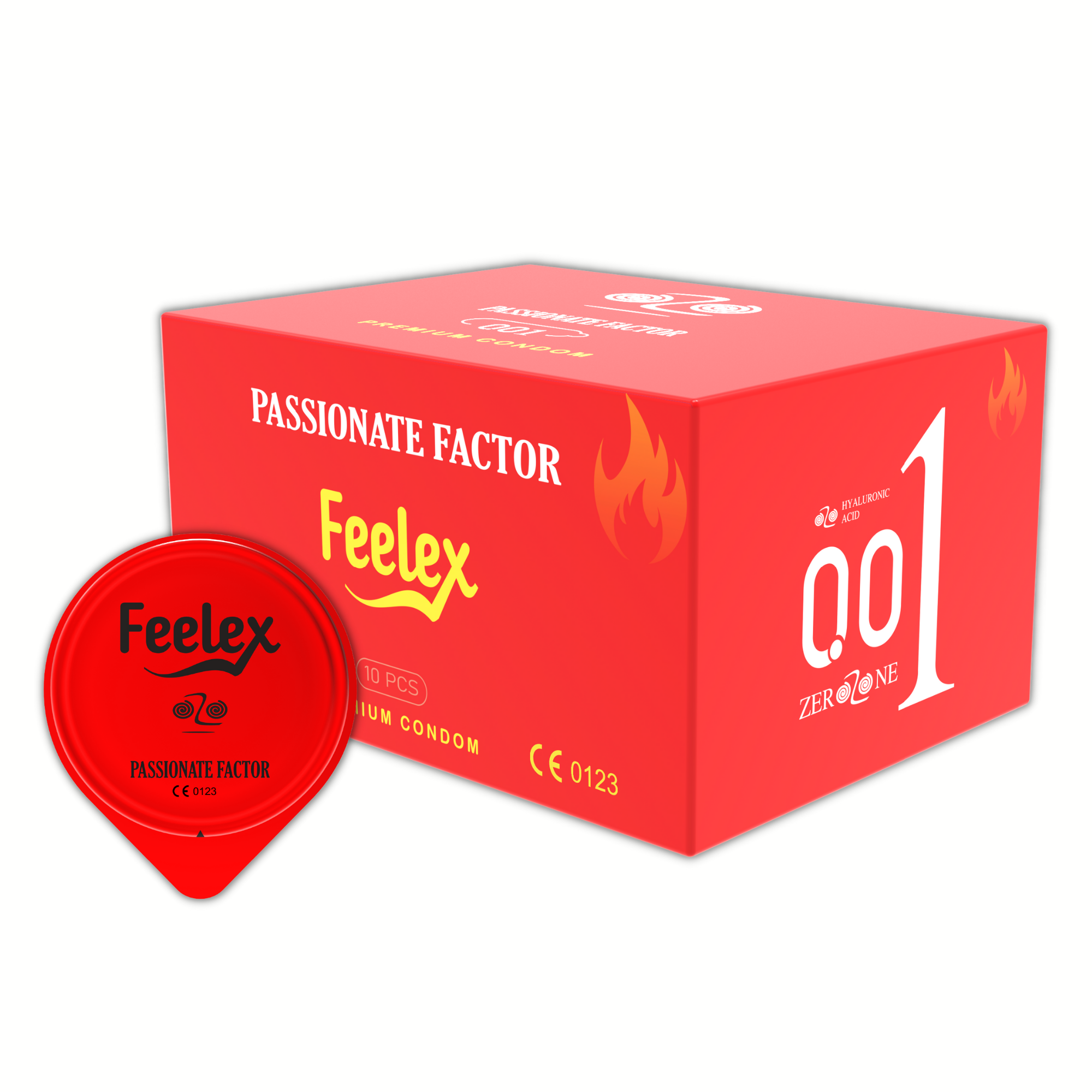 Bao cao su Feelex Passionate Factor siêu mỏng, tính năng truyền nhiệt độc đáo, cảm giác chân thực
