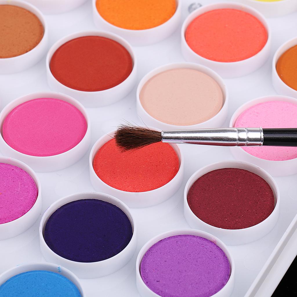 36 Màu Chắc Chắn Màu Nước Sơn Sắc Tố Bộ Vẽ + 6x Lông Nước Bút