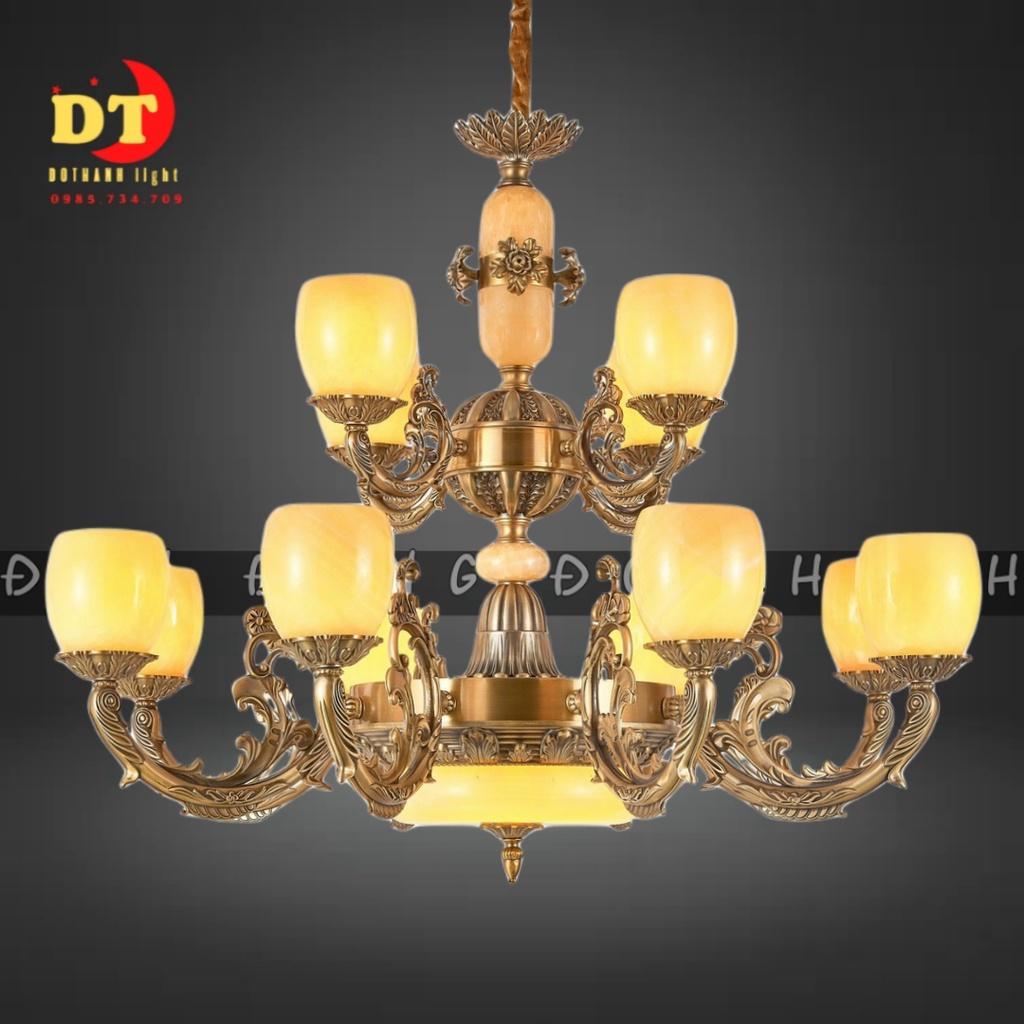 Đèn chùm hợp kim nến cao cấp phong cách hiện đại bắc âu HTLK CHK