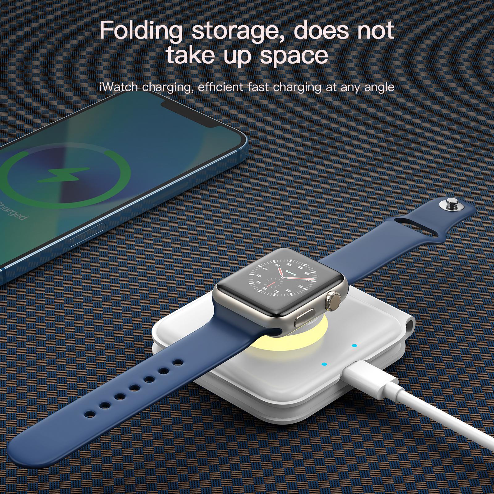 Charging Dock Stand 15W Fast Foldable Silicone White