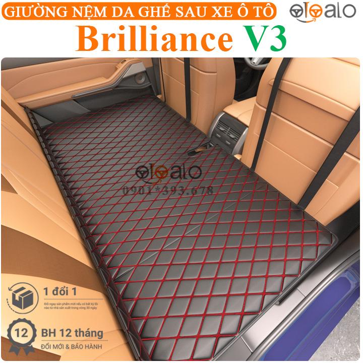 Giường đệm nệm da xe ô tô Brilliance V3 da PU cao cấp