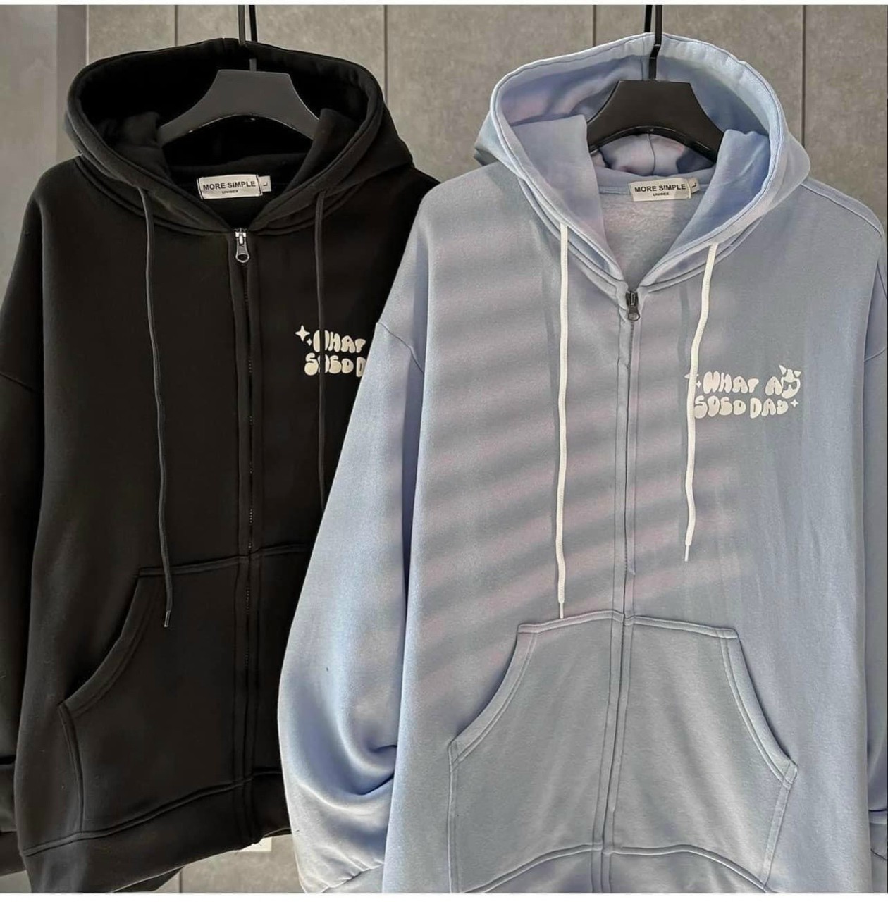 áo khoác nỉ hoodie what a soso dad, áo khoác chân cua in hình gấu cá tính dễ thương, áo khoác dây kéo khóa zip nam nữ Dáng Oversize Chất Nỉ Hai Lớp Trần Bông Dày Đẹp Cao Cấp