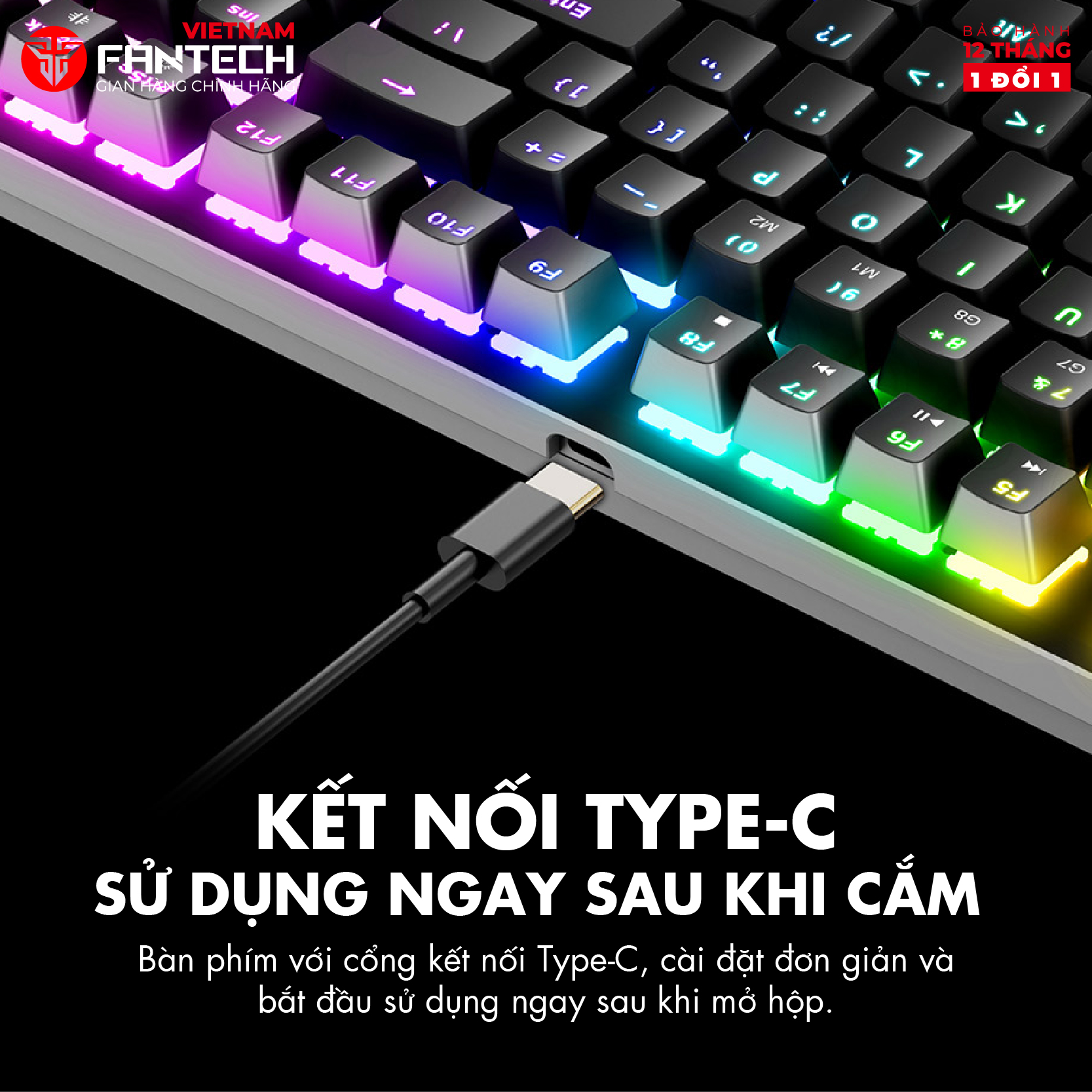 Bàn phím cơ Gaming MK855 MAXFIT108 Blue/ Red Switch - Đèn led RGB 108 phím 4 phím Media - Hàng phân phối chính hãng