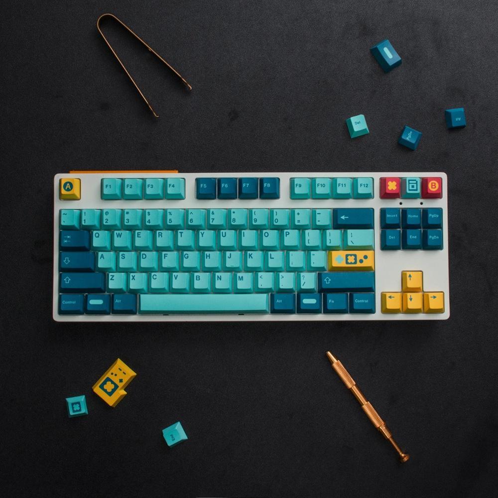 Bộ 130 Phím GMK Retrocast PBT 2U Shift ISO Enter 6.25U Cho Bàn Phím Cơ
