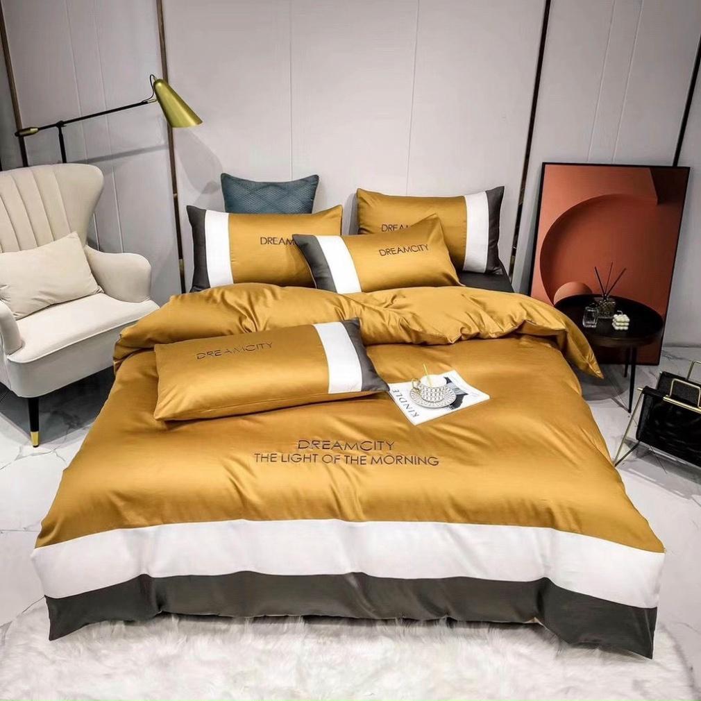 Bộ Chăn Ga Gối Lụa LAN PHAM BEDDING Đơn Giản Mà Cực Chất - Màu Vàng