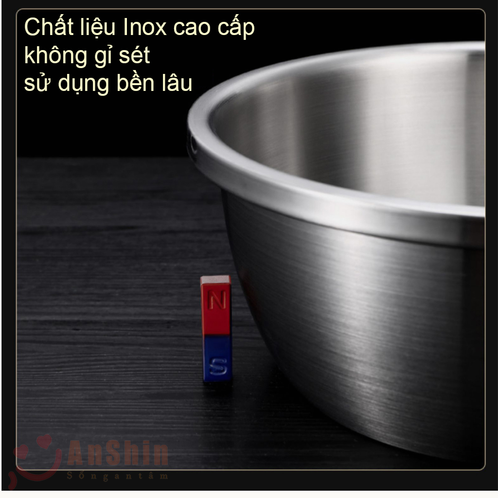 Bộ thau rổ kèm bàn nạo Inox cao cấp - bảo hành không han rỉ