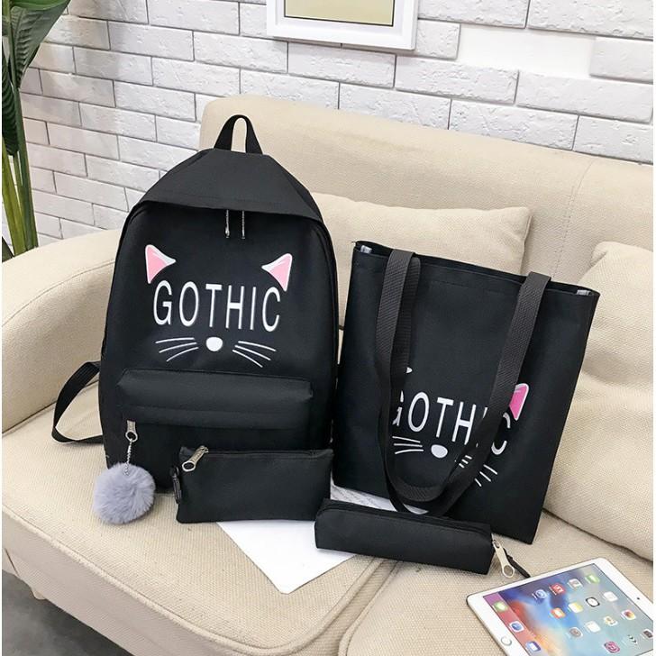 BỘ 4 MÓN BALO TÚI XÁCH GOTHIC CAO CẤP