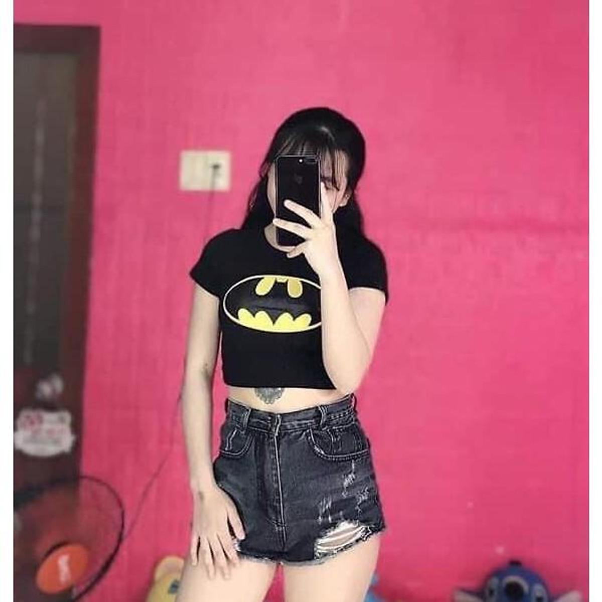 ÁO THUN CROPTOP ÔM BODY DIAMOND BATMAN KIM CƯƠNG - Batman hông