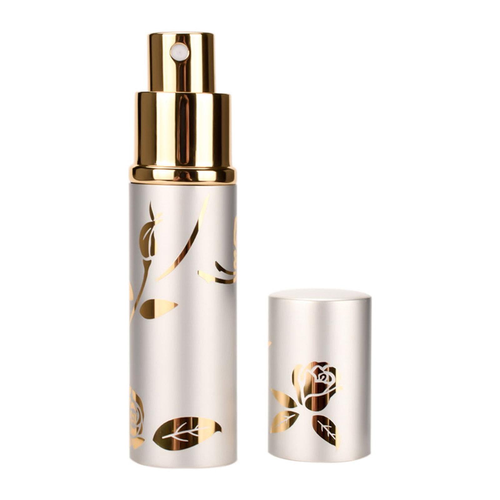 5 chai xịt rỗng để đựng nước hoa, nước tẩy trang, 10ml,bằng chất liệu nhôm và thủy tinh, rất bền và trang nhã.