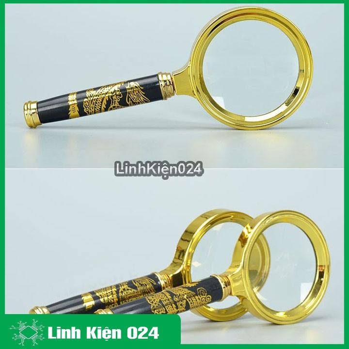 Kính Lúp Cầm Tay Magnifier X4 Tiện Lợi Mạ Vàng