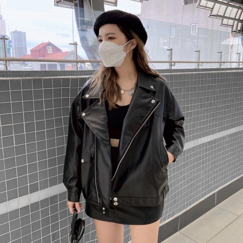 Áo khoác da LEA JACKET Byjolie da mềm dày dặn lót lụa