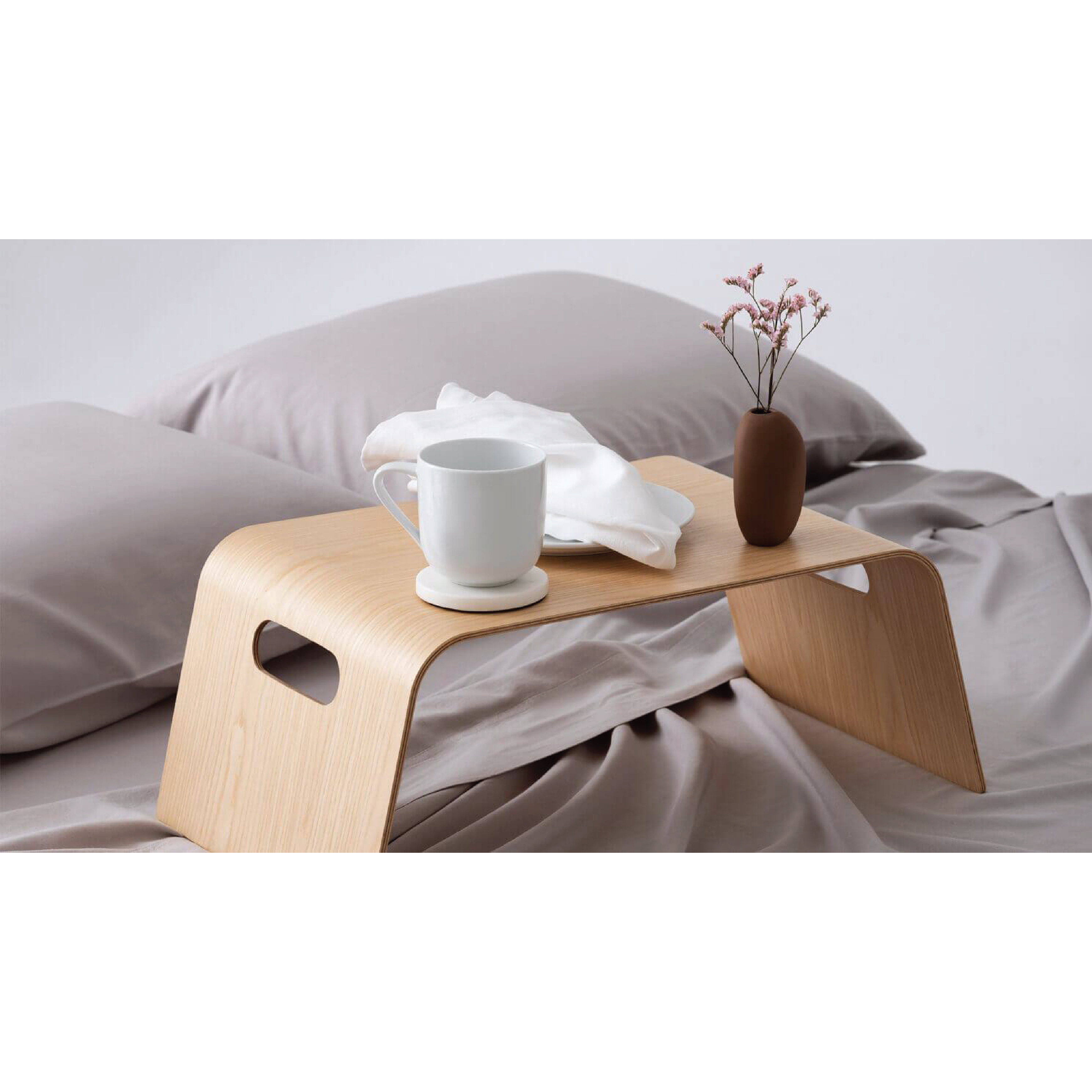 Bàn Ngồi bệt, Bàn trà đa năng Độc đáo, Chịu Lực 150 kg, Gỗ uốn cong PlyConcept ToMa Bed Tray - Laminate