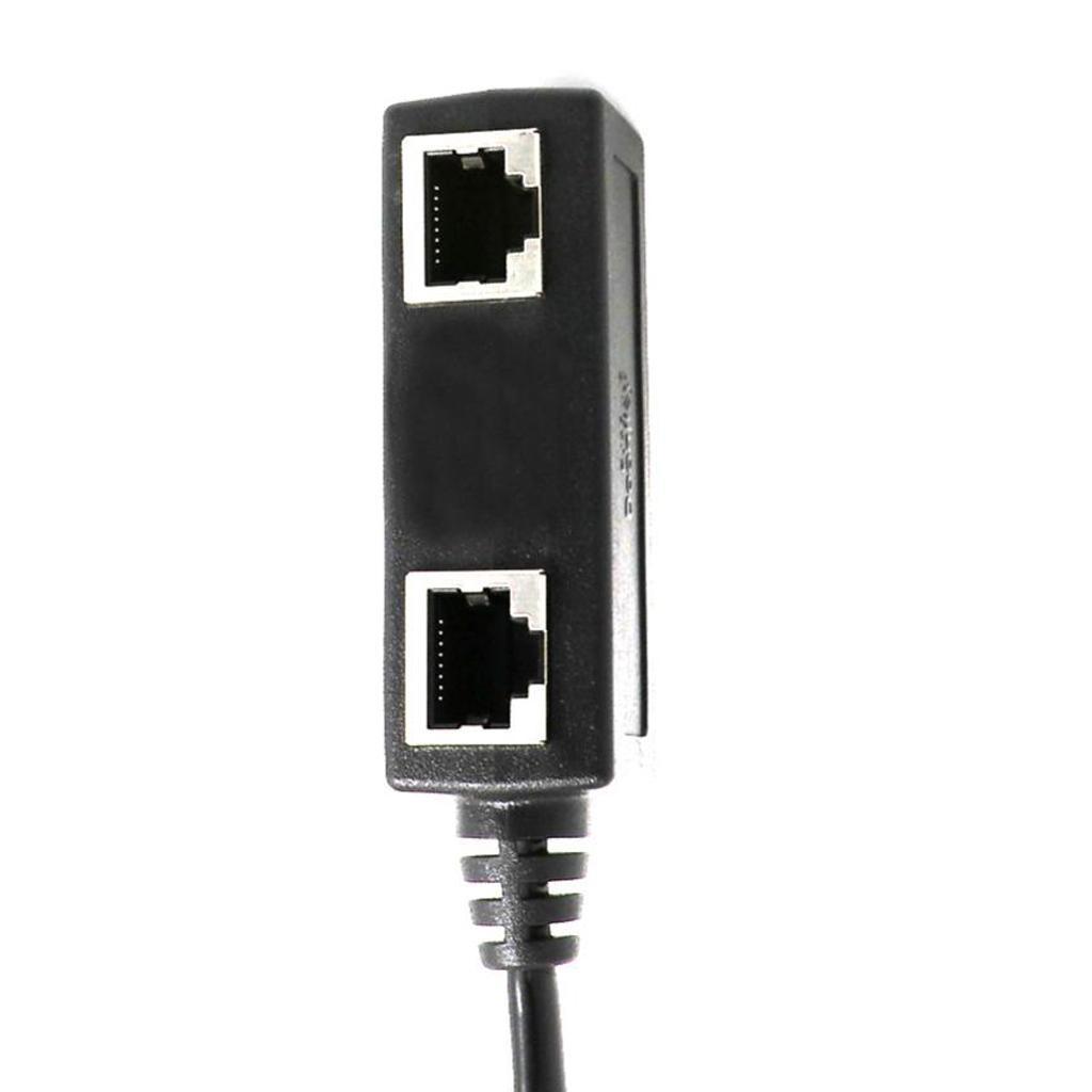 1 to 2 Port Ethernet Switch Y Splitter Adapter Cable for CAT 5/ 6 LAN