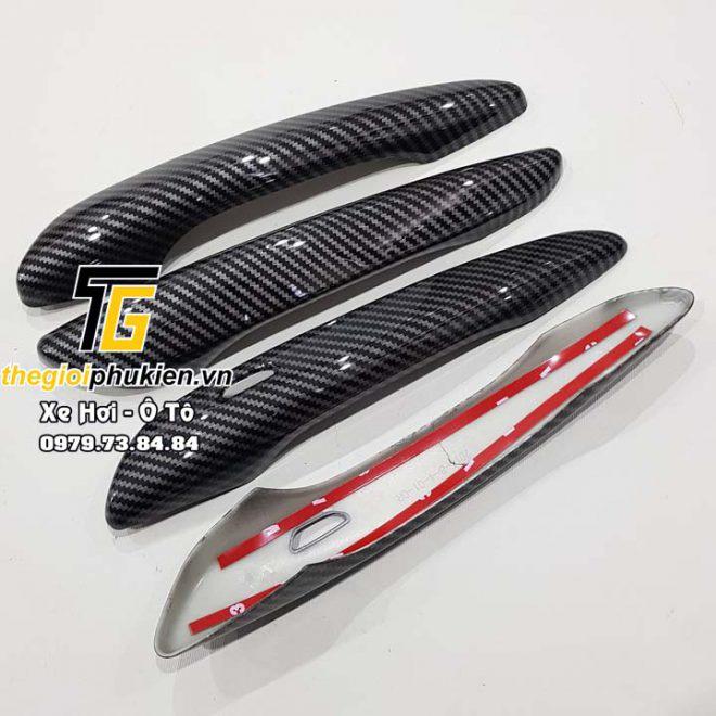 Trọn bộ ốp tay nắm cửa vân Carbon và hõm cửa 3M xe Mazda CX30, CX-30